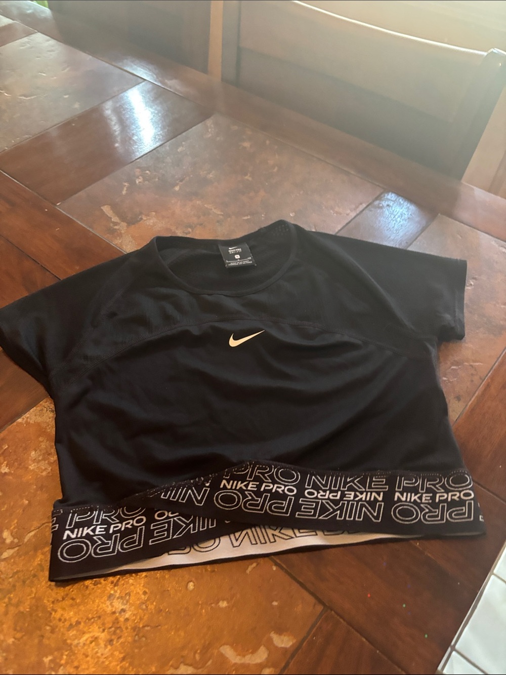 Nike pro dry fit crop top shirt